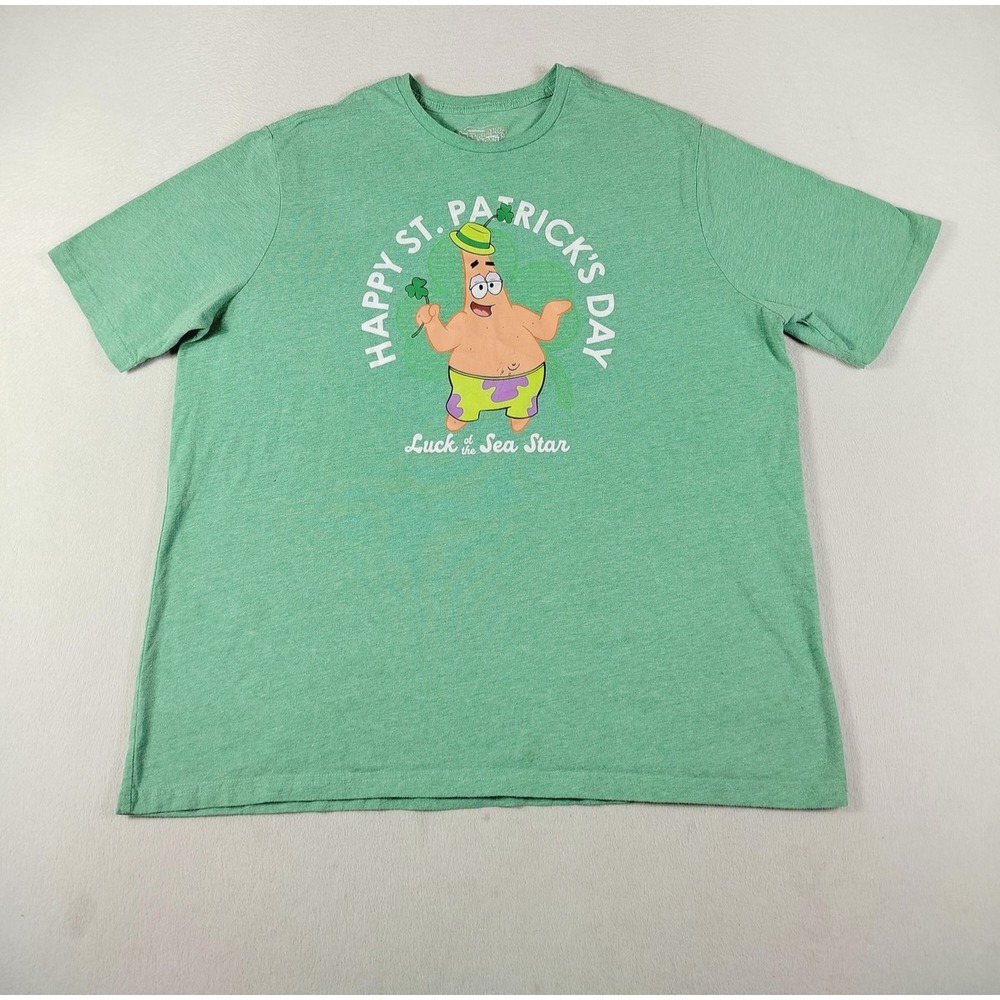 Hybrid Apparel SpongeBob Patrick Star Shirt Mens 3XL Green St Patrick's Tee